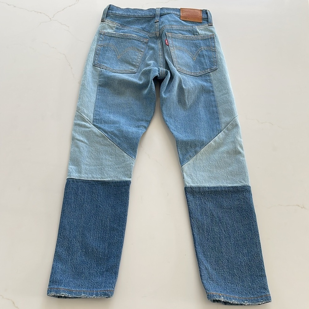 Levi’s 501 S Skinny Patchwork Jeans Button-Fly Wo… - image 3